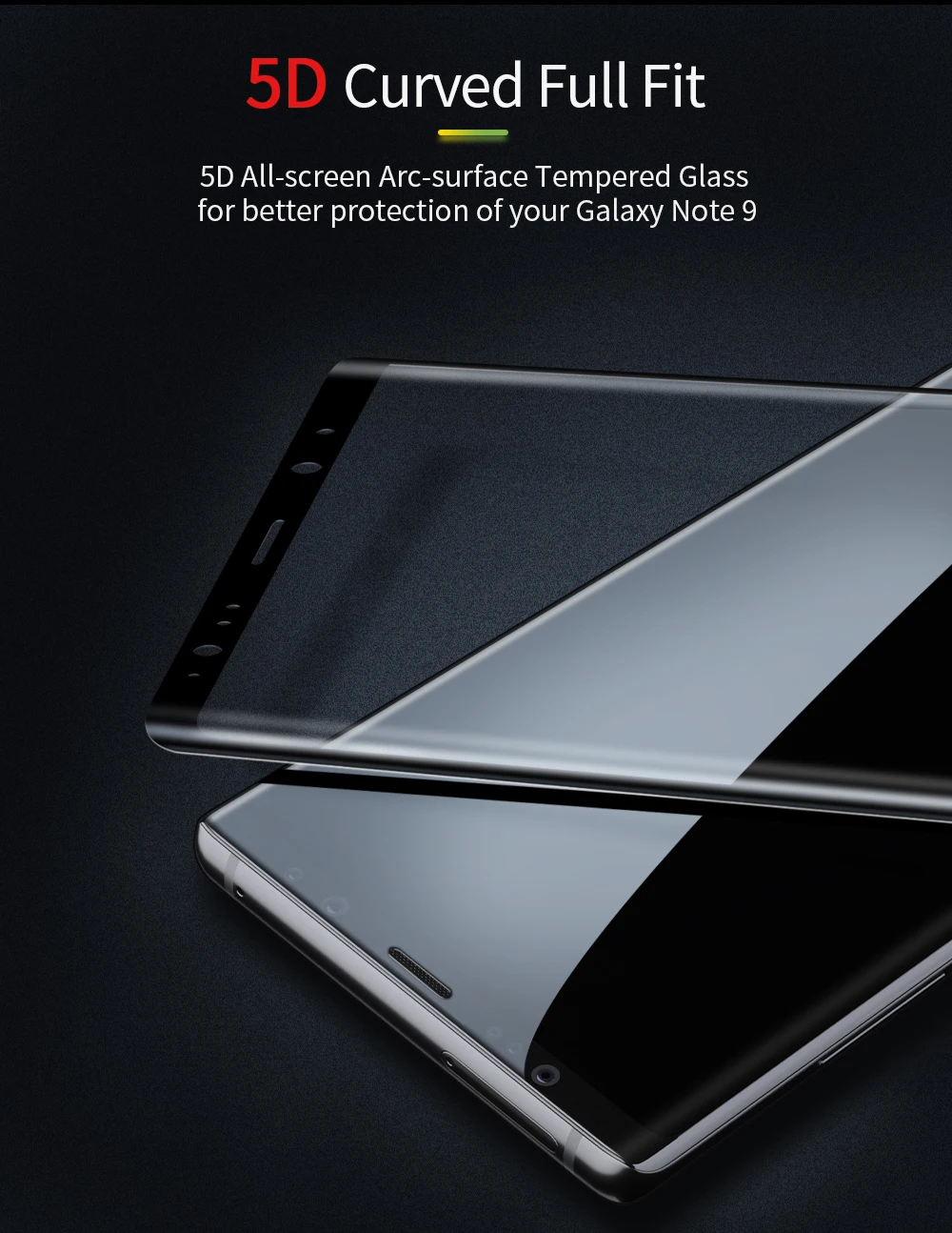 Защитное закаленное стекло Essager 0,3 мм 5D для samsung Galaxy Note 9, Защитная пленка для samsung Note 9 8 S9 S8 Plus