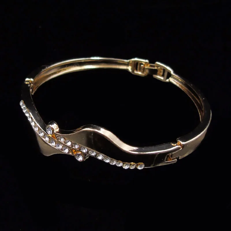 GYKZ 2019 Golden Bracelet Dating/Anniversary /Party/ Gift Women Accessories Fashion Sweet Gold Color Exaggeration Jewelry | Украшения и