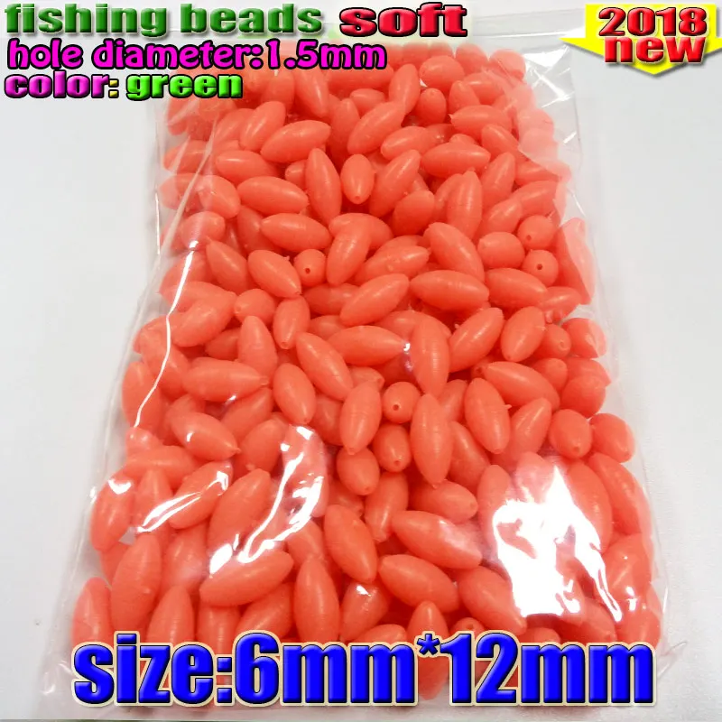 6mm-12mm 300pcs fihsing пластиковые светящиеся бусины для рыбалки светится в темноте 2*3 3*4-12*16 мм больше размер выбрать цвет оранжевый красный - Цвет: 6mm-12mm 300pcs