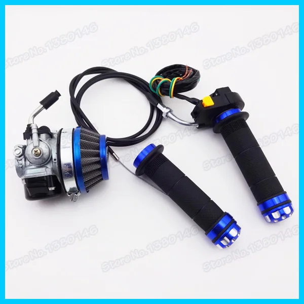 Синий гоночный карбюратор воздушный фильтр дроссельная заслонка ручная