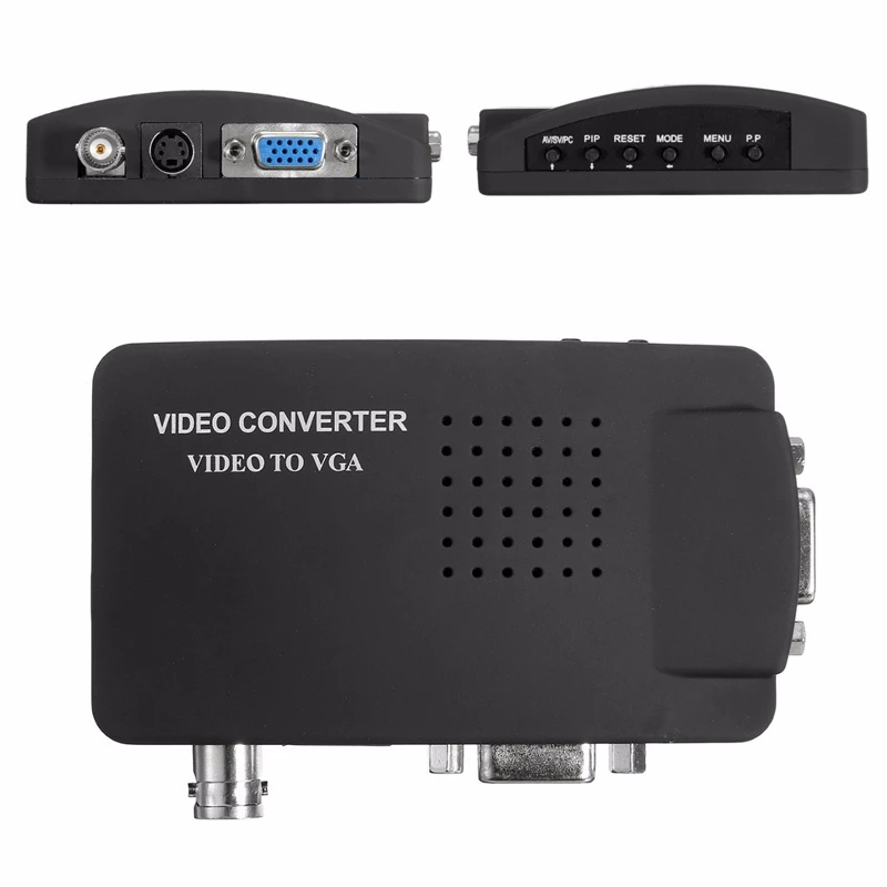 Преобразователь сигнала BNC Digital AV / S Для VGA RCA TV адаптер разрешения переключатель