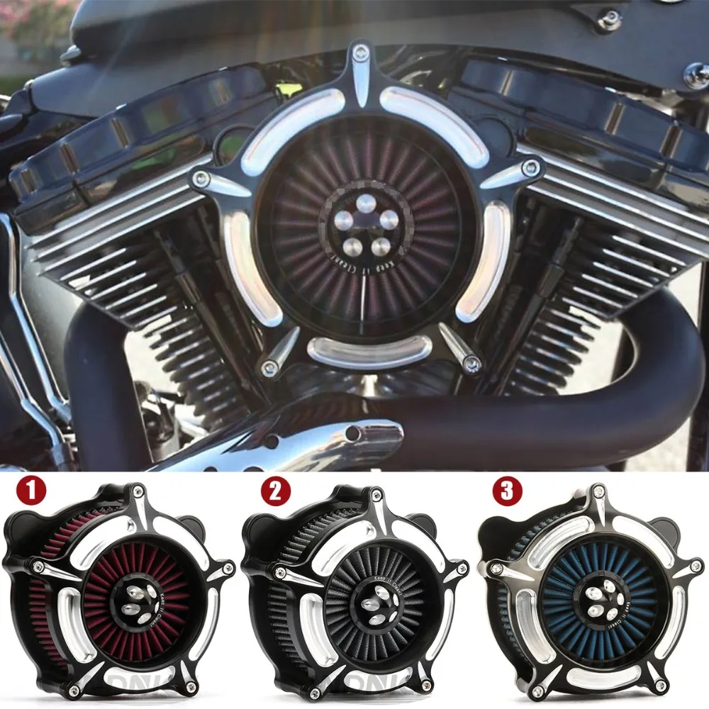 CNC Спайк турбины очиститель воздуха фильтр для harley dyna softail fat boy breakout воздухозаборника touring street glide FLHX дорога glide