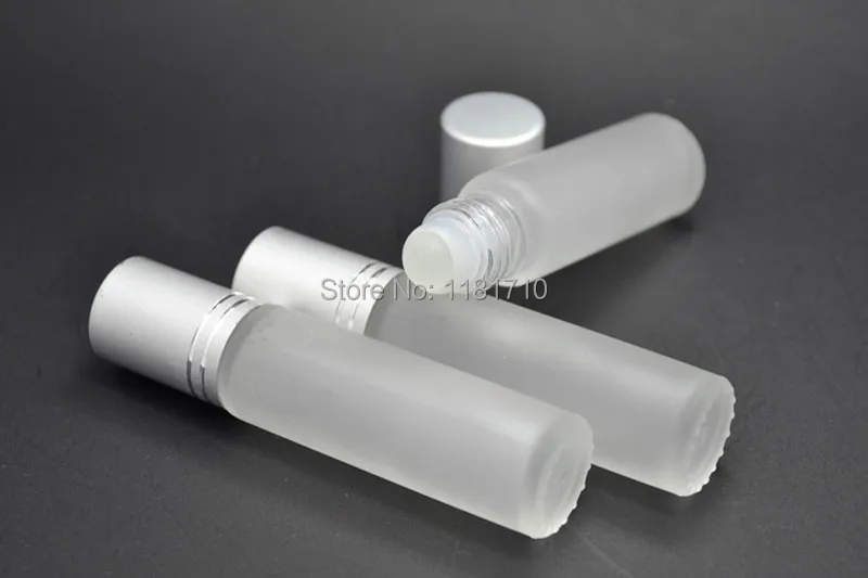 10 шт./лот 10 мл ролл на бутылке толстое матовое стекло парфюмерная бутылка многоразового использования пустой ролик эфирные масла флаконы с металлическим шариком