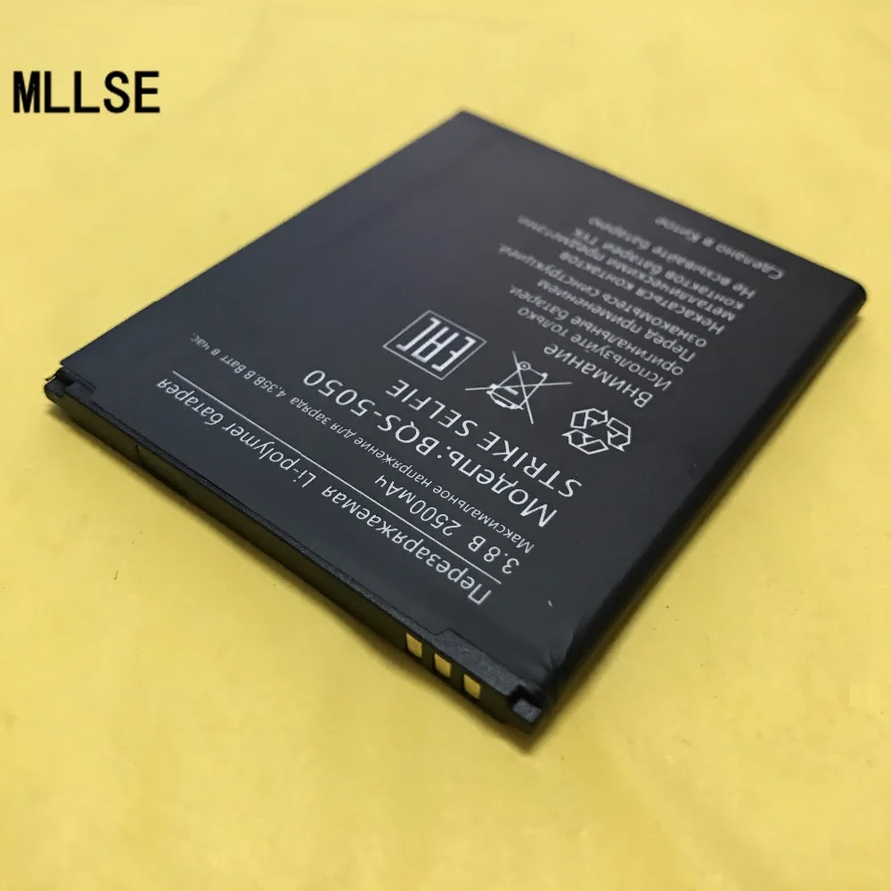 Аккумулятор MLLSE 2500 мАч для телефона фонарь BQS5050 5050 селфи|mobile phone battery|battery for2500mah battery