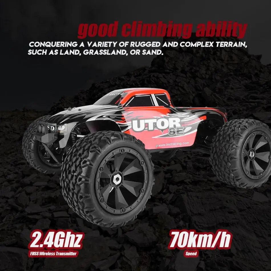BSD RACING 2,4 GHz 1/8 4WD 3CH автомобиль с дистанционным управлением 120A бесщеточный мотор водонепроницаемый ESC 70 км/ч RC внедорожный автомобиль игрушка детский подарок