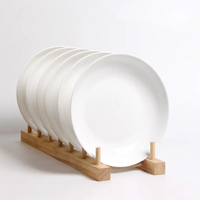 

Dinnerware Ceramic Plate Dish White Porcelain Under-glazed Round 8 Inches 7 Inches 4pcs Set Steak Plates Food Cake Dishes Bowls