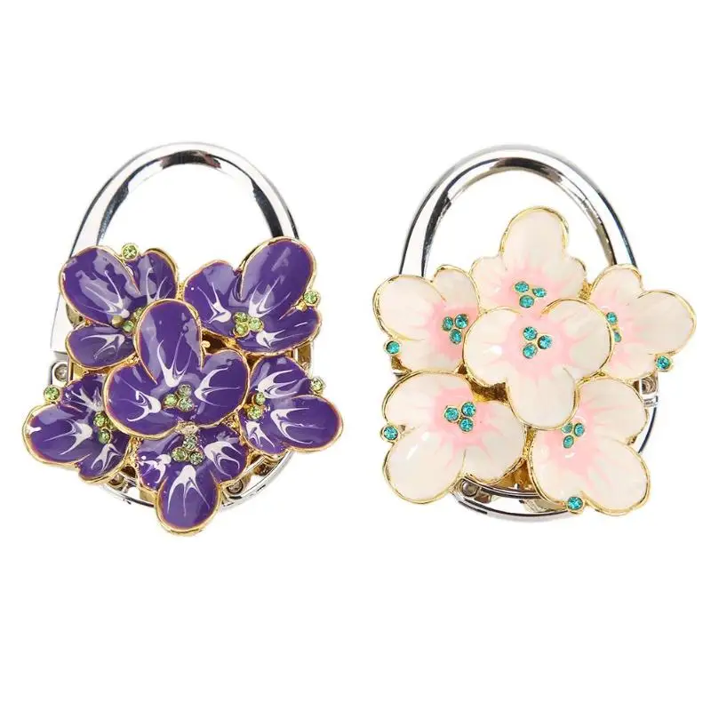Flower Shape Metal Desk Table Hooks Folding Handbag Holder Bag Hook Purse Hanger Small and Delicate Easy to Carry Around | Дом и сад