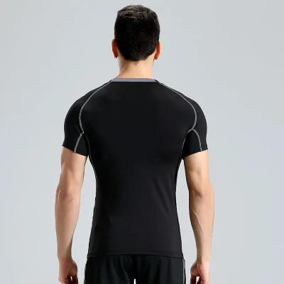

Men's Tights Large Size Short-sleeved Sportswear Running Fast-drying Sweat-absorbent Riding Basketball Training Suit T-shirt