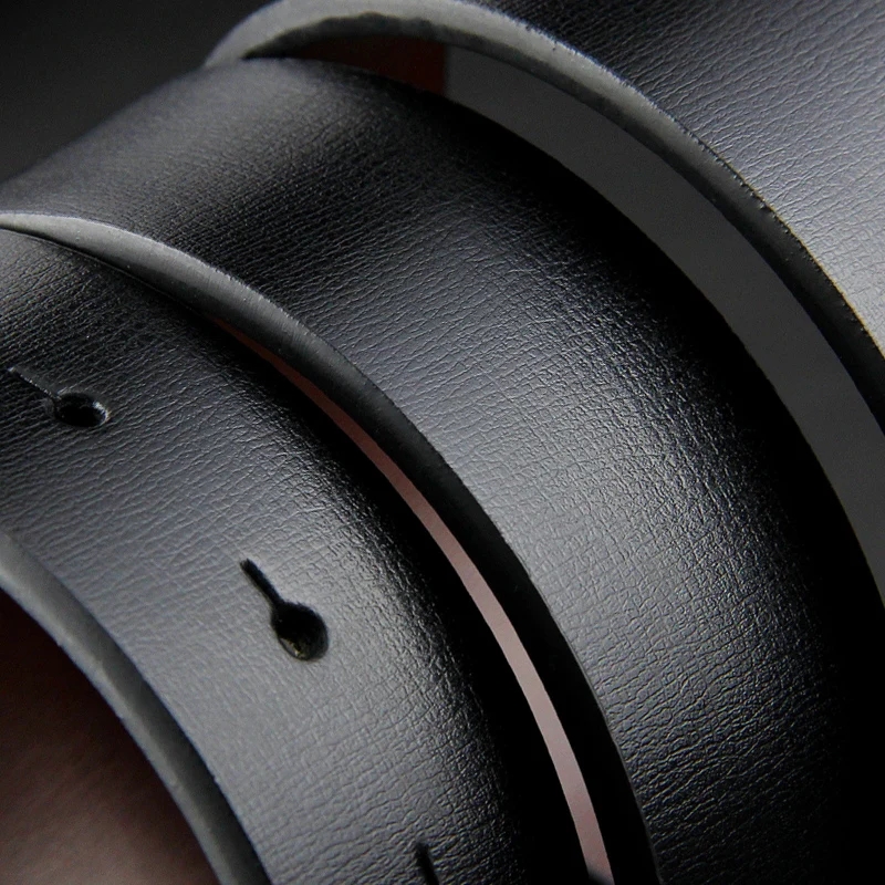 Мужской кожаный ремень модный гладкий с пряжкой бесплатная доставка|smooth buckle belt|men