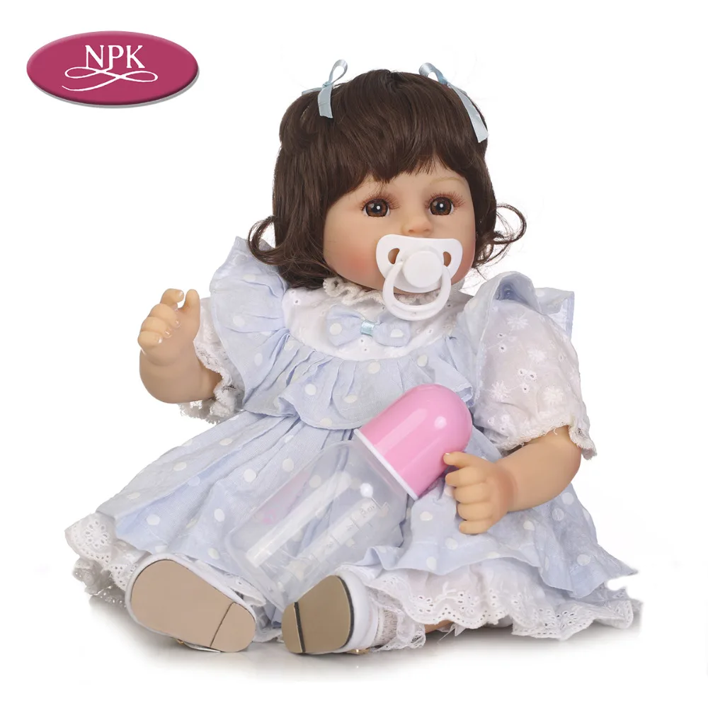 NPK 46 см Мягкая силиконовая Реалистичная кукла Реборн реборн Bebe игровой домик