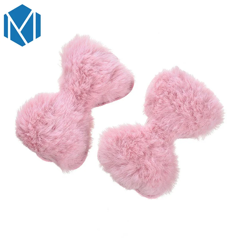 M MISM/1 пара модные зимние детские заколки с бантом для девочек милые однотонные
