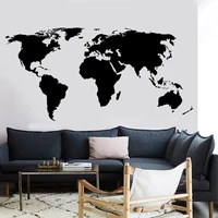 large world map wall decal office classroom decoration vinyl wall sticker home living room room wall sticker dt16