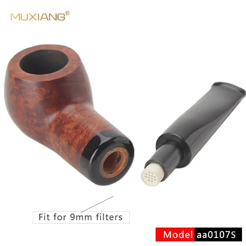 RU MUXIANG импортный Бриар черная деревянная трубка для курения с акриловый мундштук