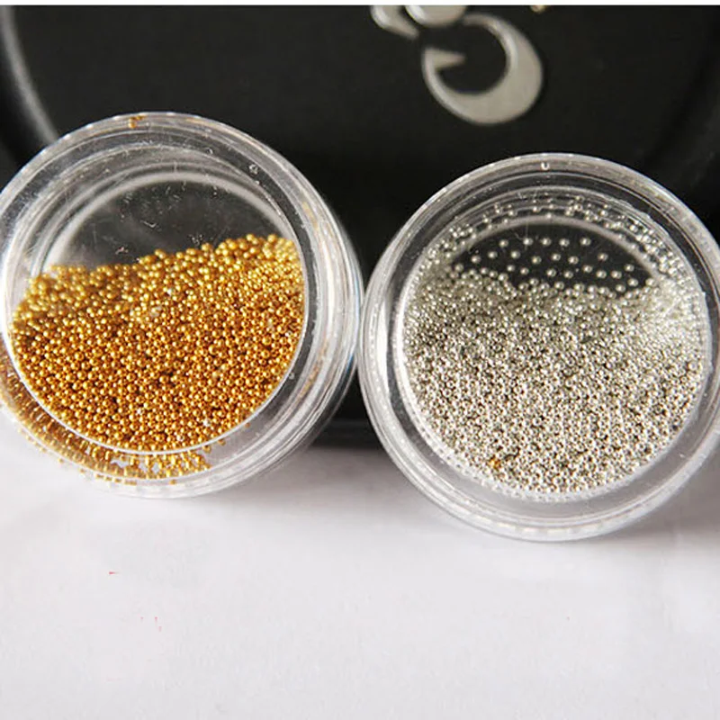 Модные дешевые бусины для ногтей икра 2017 новое поступление золотые серебряные