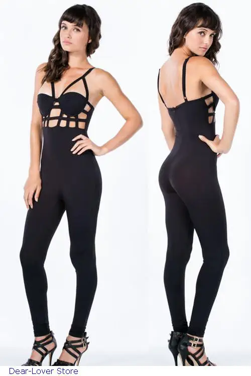 New Garment summer Sexy women Macacao Feminino Fsahion Black Yello Sleeveless Hollow Out Long Jumpsuit Combinaison Overalls |