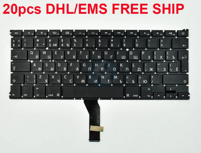 Бесплатная доставка DHL/EMS 20 шт. новая клавиатура для Macbook Air 13 дюймов a1369 a1466 русская