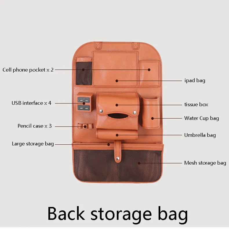 Car seat Back storage bag Seat Hanging bags Anti-dirty protector mat for toyota prius 20 30 highlander rav4 tercel vios chr C-HR
