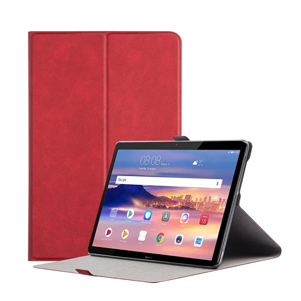 HWT510 FMYP RD Чехол-подставка в виде книжки для huawei mediapad T5 10 AGS2-W09/L09/L03/W19 10," планшетный ПК чехол для huawei mediapad T5 10,1 чехол Крышка - Цвет: HWT510 FMYP RD