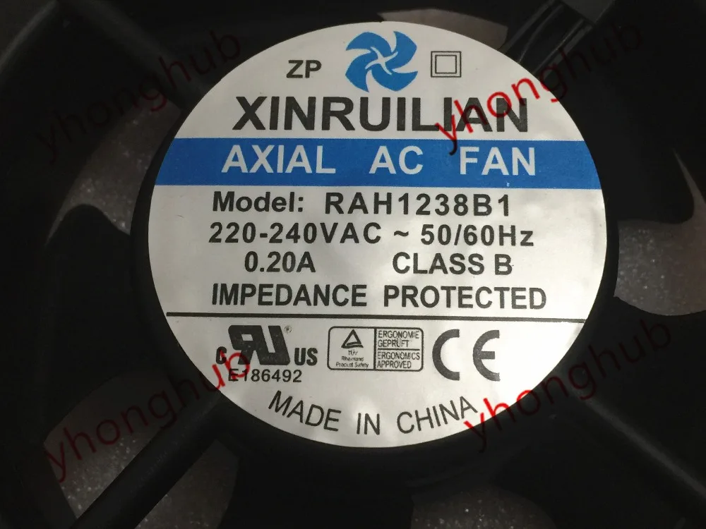 Xinruilian RAH1238B1 DC 220 240 В 0.20A 120x120x38 мм вентилятор охлаждения сервера|cooling fan|server fandc cooling