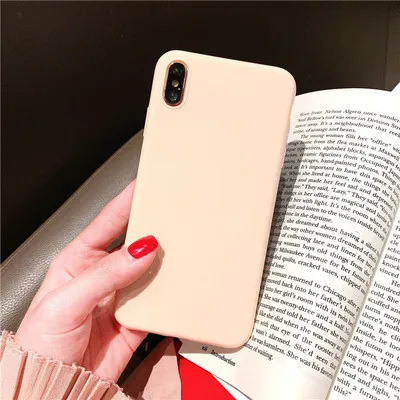 Сплошной цвет чехол для мобильного телефона TPU Материал Apple мобильный телефон X 8