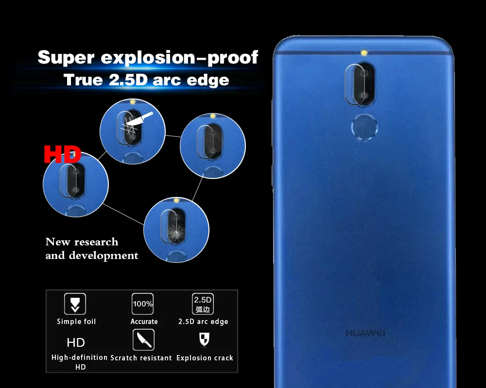Ультратонкий объектив камеры пленка из закаленного стекла для Huawei MATE 10 lite RNE-L01
