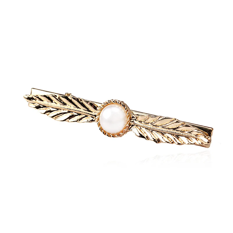 M MISM 1 шт. красивые женские заколки в форме листьев Посеребренная позолоченная