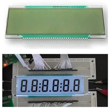 70PIN TN положительный 6-разрядный сегментный ЖК-экран белый/синий/зеленая желтая