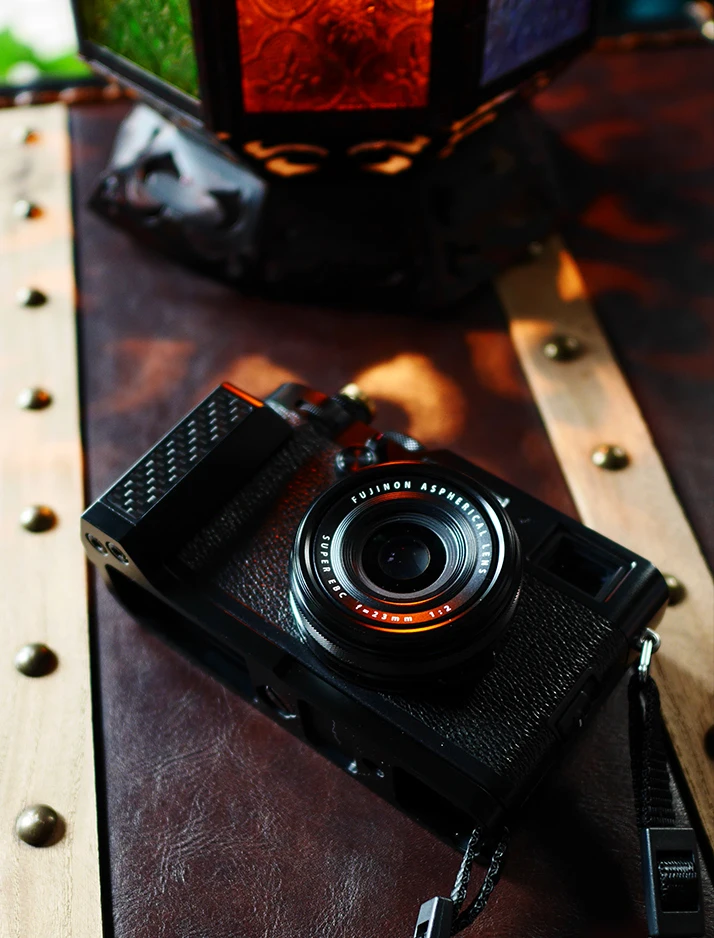 Алюминиевая Рукоятка Кронштейн быстросъемная l-пластина для FUJI X100F FUJIFILM X 100F X100T с углеродным фильтром/крестообразная пластина наклейка