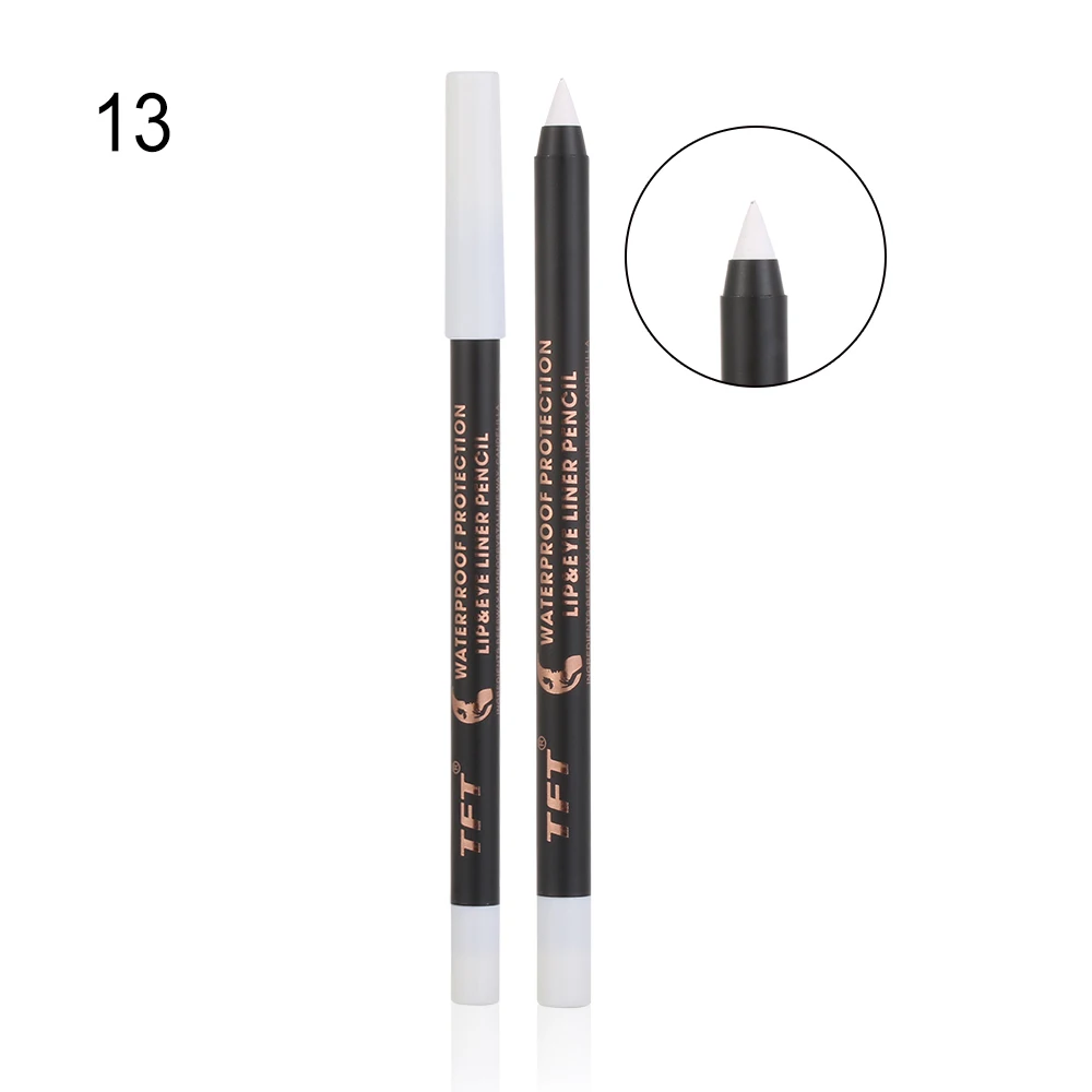 2Pcs Fashion Women Long-lasting Eye Liner Pencil Pigment White Color Waterproof Eyeliner Pen Eye Cosmetics Makeup Tools
