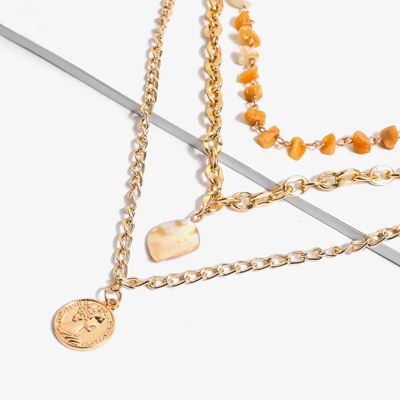 2019 новые стильные Богемские ожерелья многослойное ожерелье из натурального