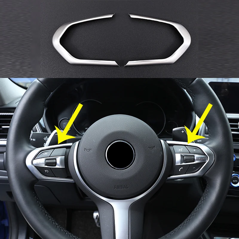 ABS углеродное волокно Chrom рулевое колесо накладка полоски для BMW F20 F22 F21 F30 F32 F33 F36 F06