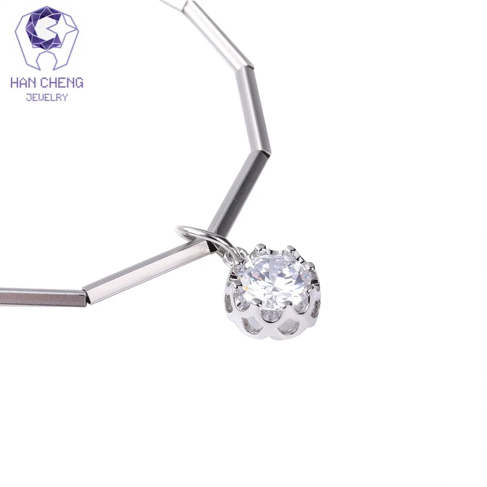 Новый модный простой браслет HanCheng с подвесками из металлической проволоки