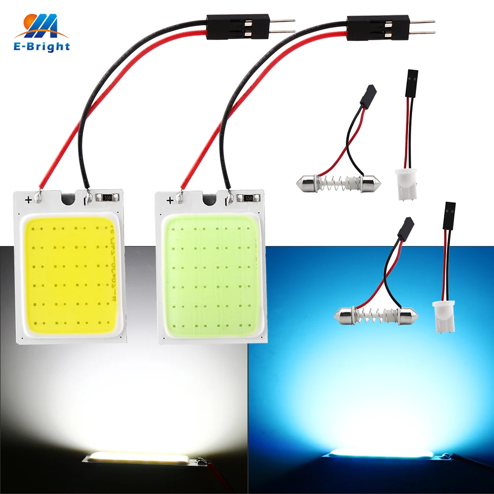 YM E Bright 2 шт. светодиодный светильник для автомобиля панель COB 24 SMD купольный