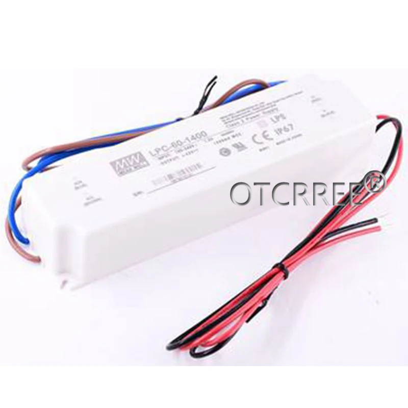 Meanwell LPC-60-1400 импульсный источник питания светодиодный драйвер постоянного тока один выход 60 Вт 1400mA для 1 шт. Cob Cree CXB3590