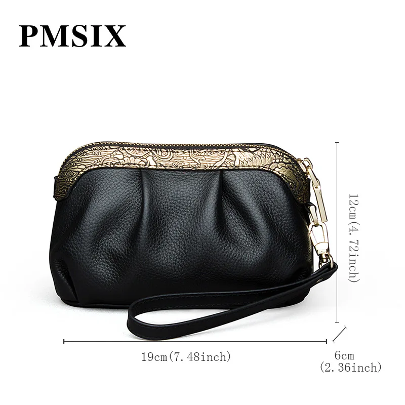 PMSIX/женские маленькие сумки из натуральной кожи женские клатчи с рюшами