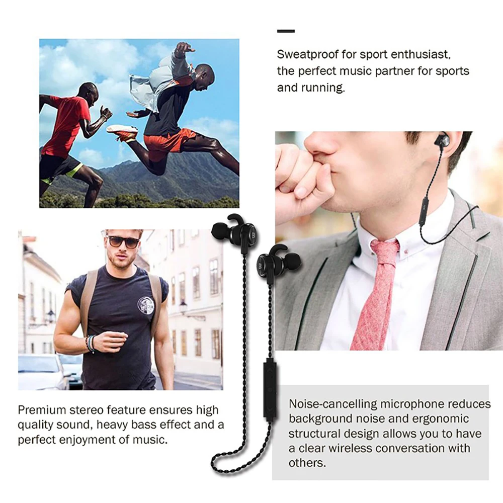 Оригинальные магнитные Беспроводные спортивные наушники Remax Bluetooth-наушники