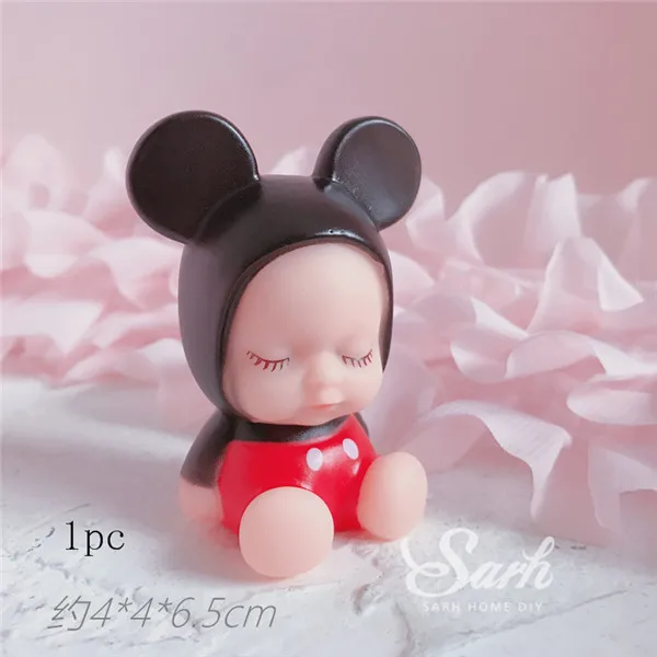 MOUSE 1 шт., розовый, красный, черный, милая панда, кролик, слон, детские украшения для торта, украшения для дня рождения, для выпечки, милые подарки - Цвет: MOUSE