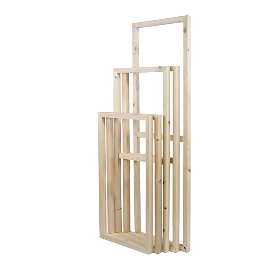 

5 Pieces Wooden Inner Frames Set Match for Canvas Wall Art Paintings