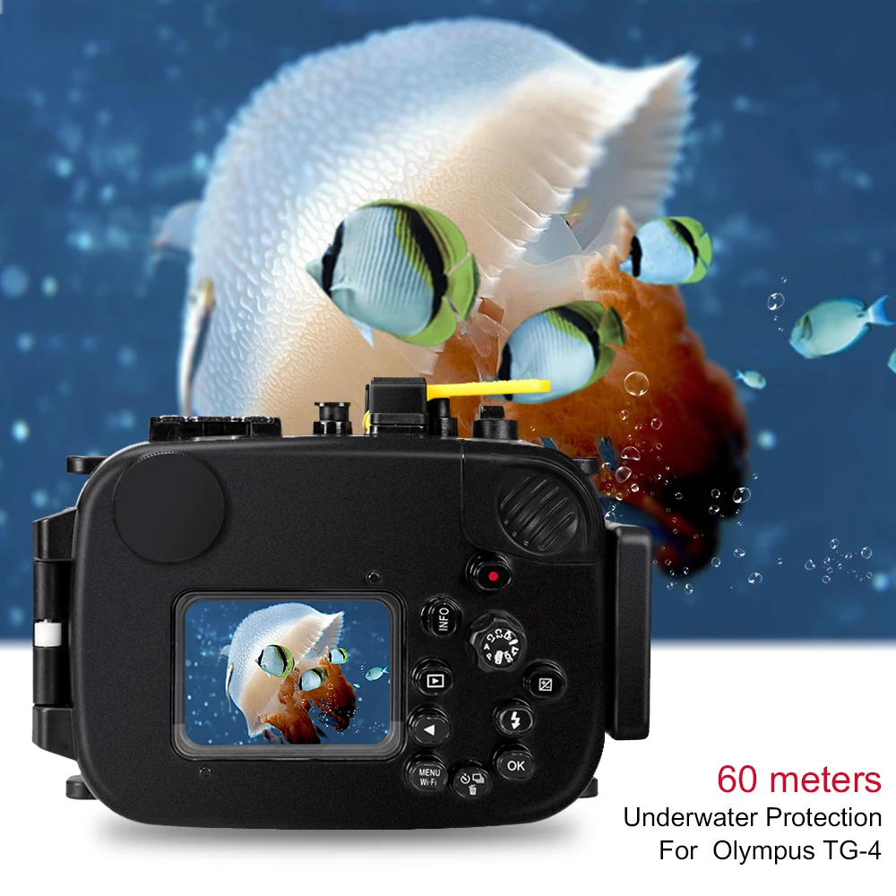 Чехол для камеры Olympus TG4 60M/195ft водонепроницаемый чехол с двумя волоконно