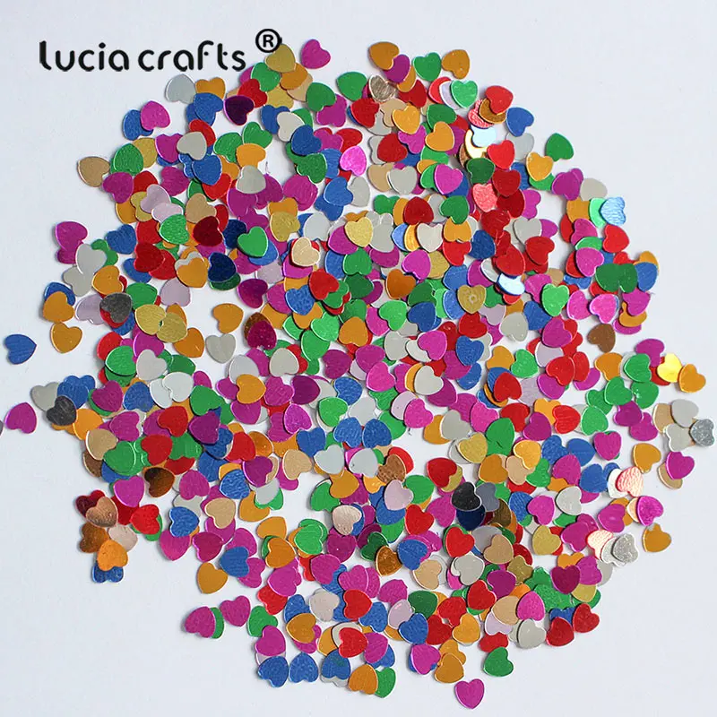 Random Mixed Colors Lucia crafts 20 г/пакет сердце блеск хлопья Радужная чашка блесток DIY ногтей/одежды/Свадебные/вечерние аксессуары ручной работы D0105 - Цвет: Random Mixed Colors
