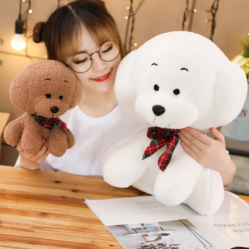 Bichon Frise Щенок Плюшевые игрушки животных собака плюшевая Тедди игрушка