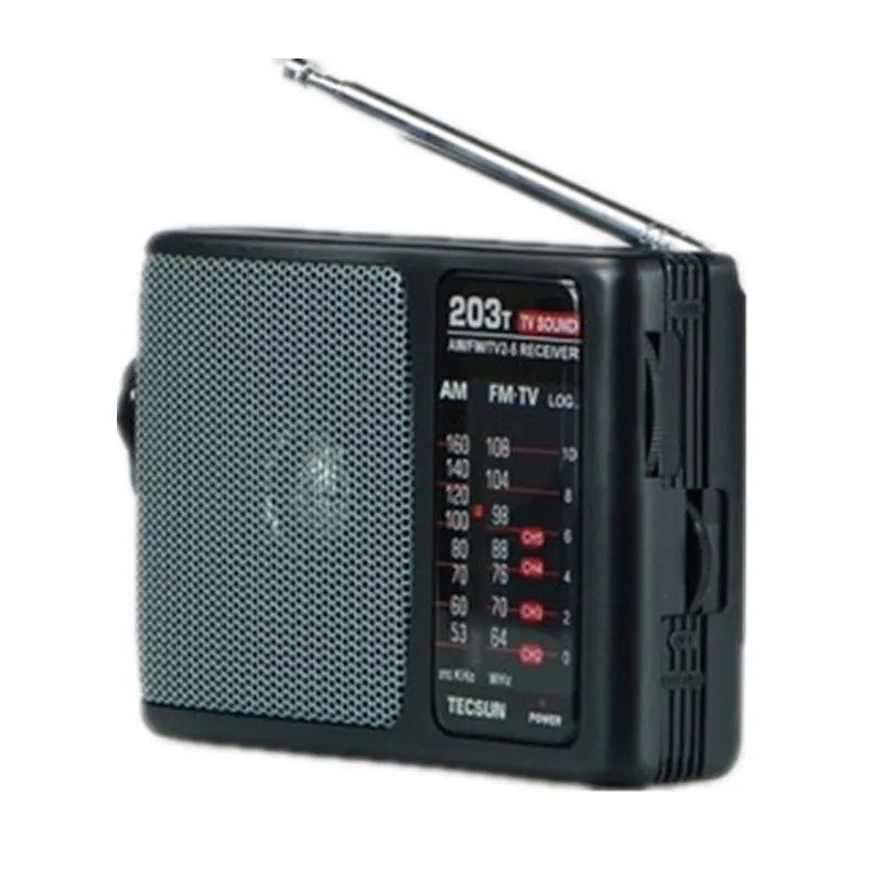 Мини TECSUN R 203T FM/mw/ТВ звук Радио карман Размеры высокая чувствительность FM приемник