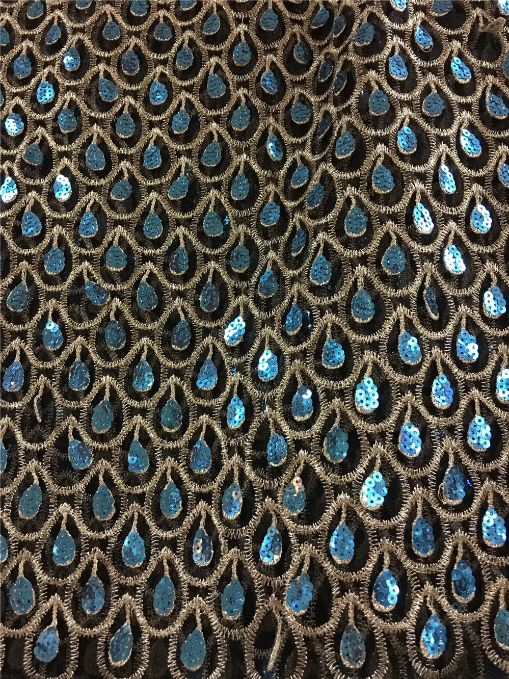 

2017 New design black mesh green sequins lace fabric african lace material.high quality sequins embroidered wholesale price