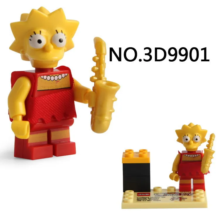 6 шт./компл. Симпсон домашний аниме мультфильм фильм строительные блоки фигурка