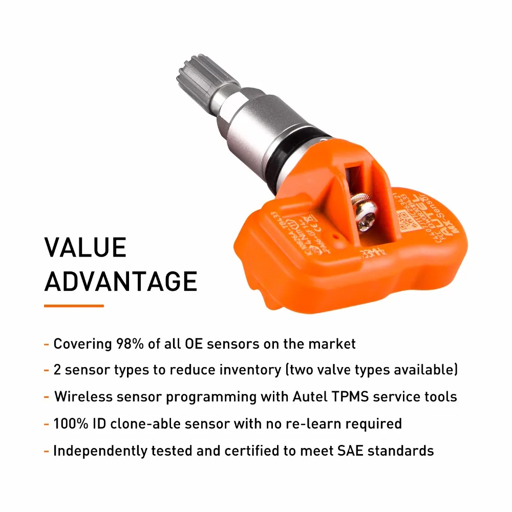 4 шт. autel TPMS сенсор инструмент для ремонта автомобилей шин сигнализация давления в шинах датчик MX 433 МГц Поддержка программирование с TS501/TS508k