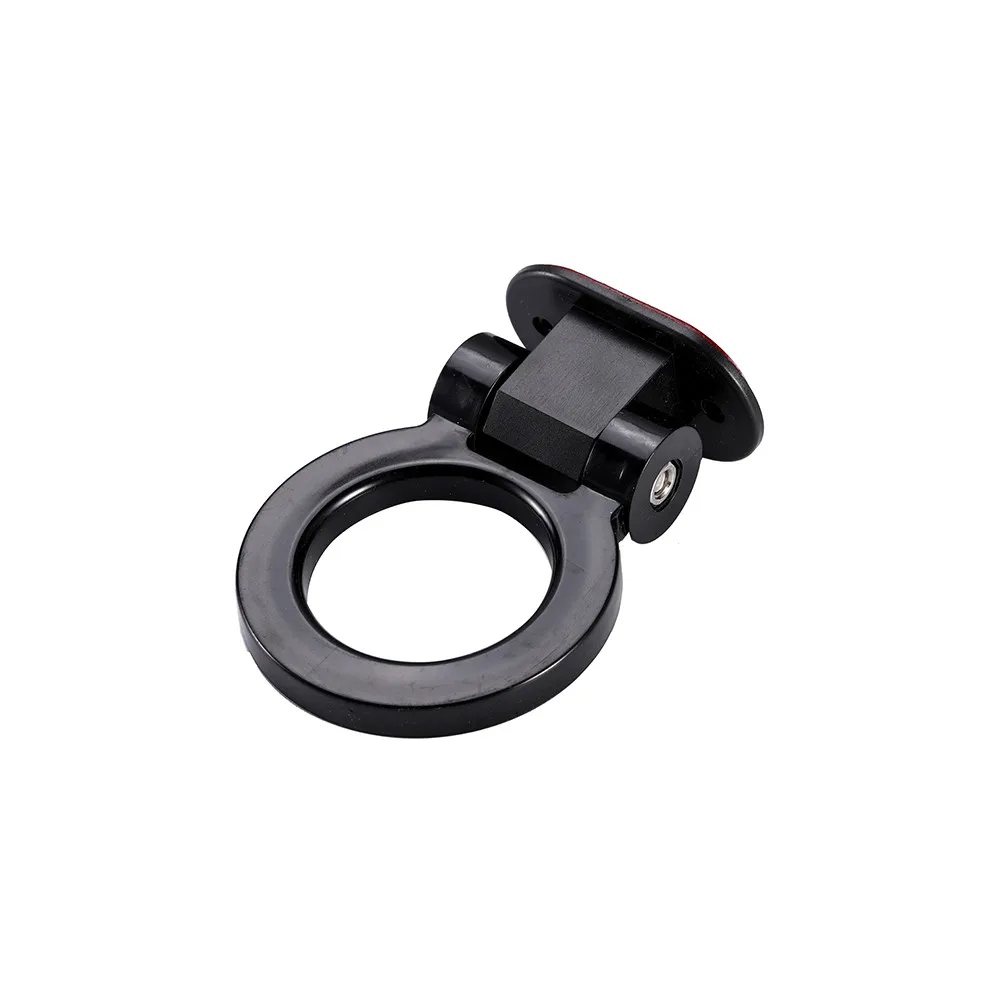Round BLACK R-EP Универсальный Автомобильный ABS буксировочный тюнинг бампер стикер манекен буксировочные крючки для автомобиля-Стайлинг - Цвет: Round BLACK