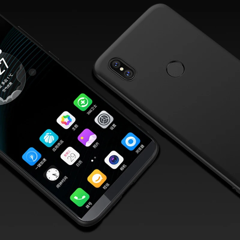 Xiao mi x 2 S Чехол Сяо s Силиконовая задняя мягкий тонкий матовый защитить черный x2s |
