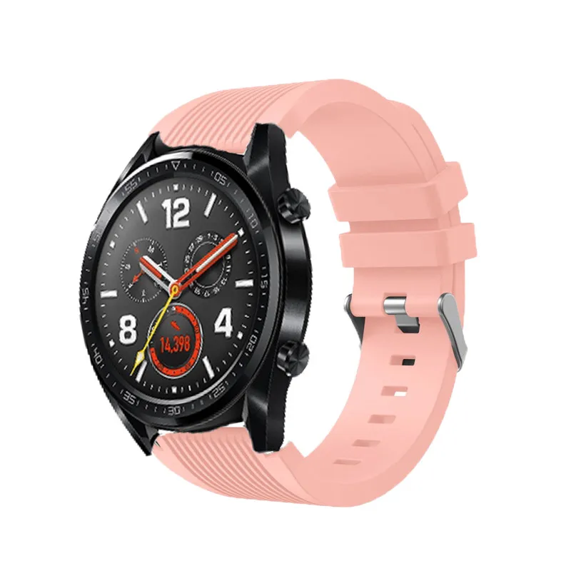 Новый 22 мм силиконовый ремешок для Huawei watch GT/Honor Magic/Samsung Galaxy Watch 46 сменный Браслет