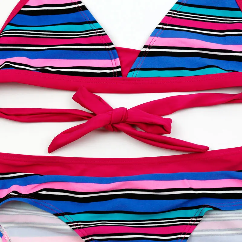 Новинка лета 2019 бикини для девочек Раздельный купальник из двух частей