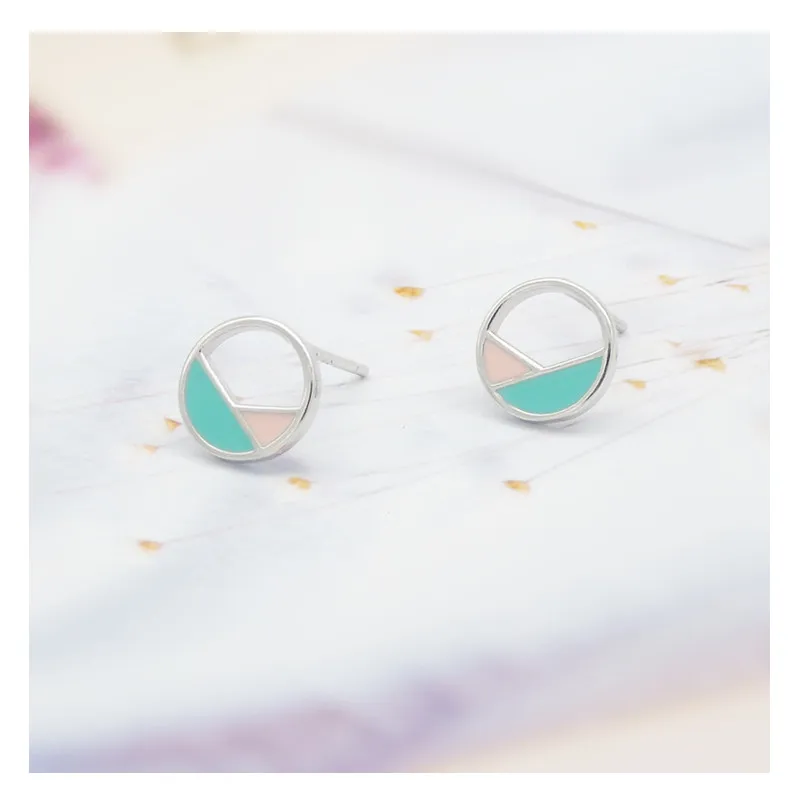 Женские серьги пусеты геометрические большие 8 мм|female earrings|ear studsbig ears |